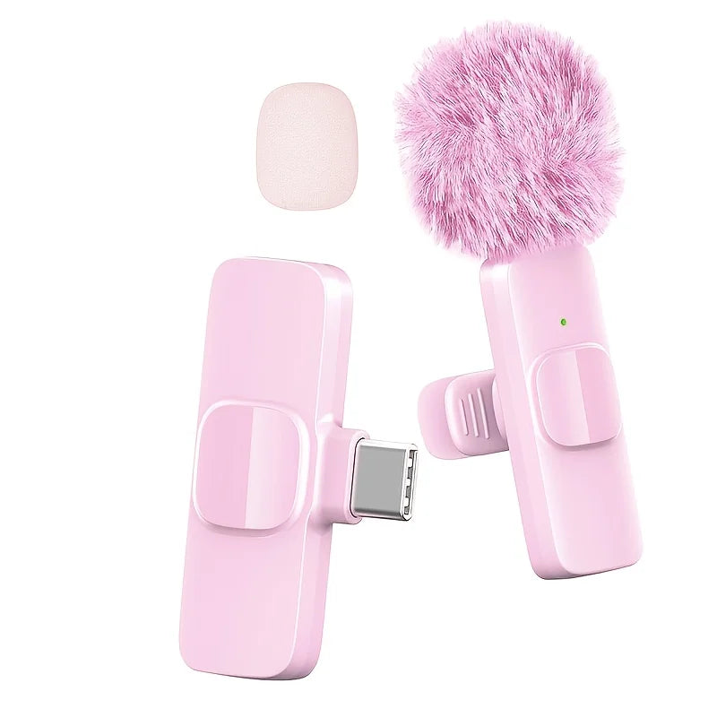 Microfone de lapela sem fio para celular