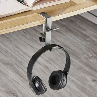 Suporte lateral de mesa para fones e acessórios