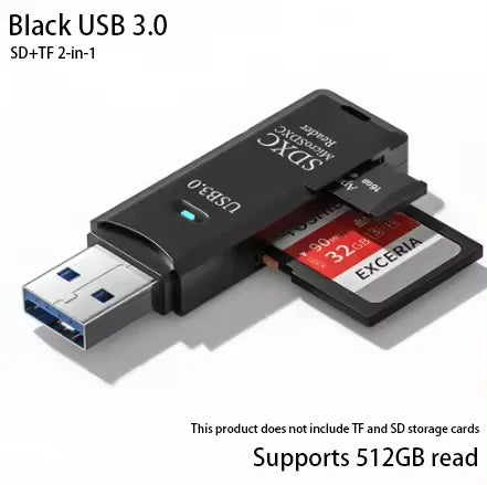Leitor de cartões SD e microSD USB — opções 2.0 e 3.0