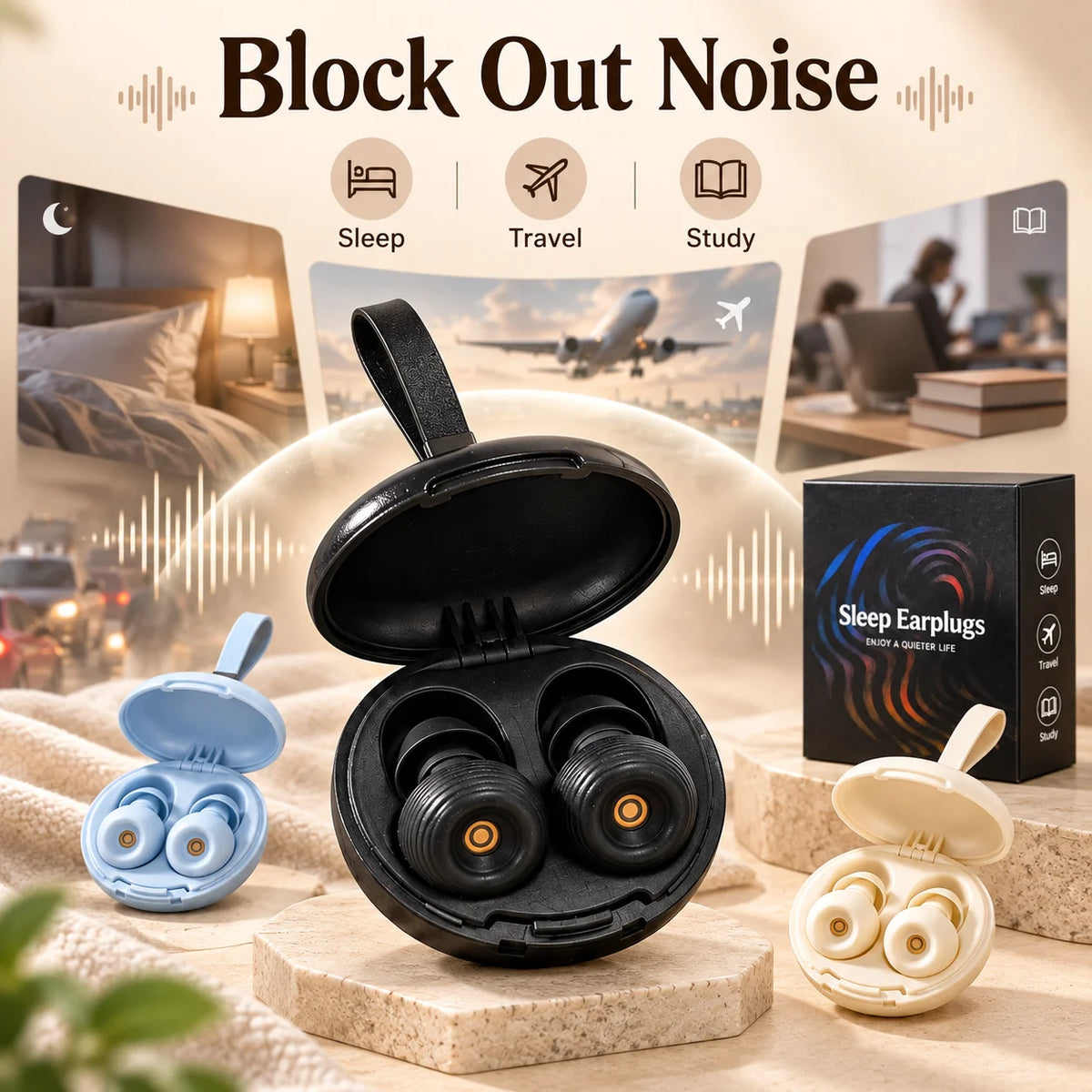 Protetores auriculares reutilizáveis de silicone