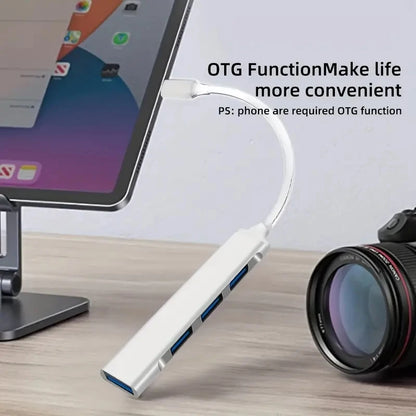 Hub compacto USB-C com 4 portas USB