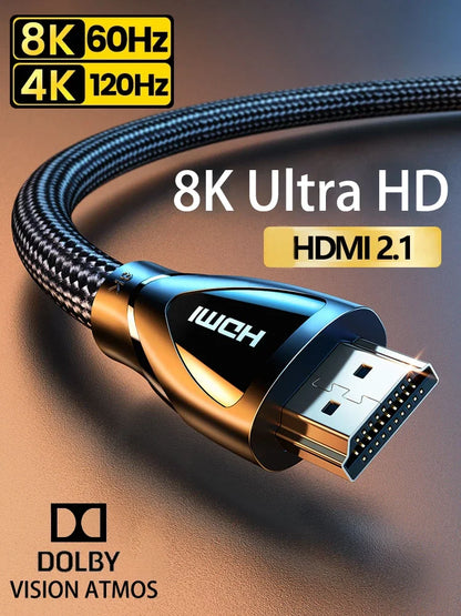 Cabo HDMI 2.1 para áudio e vídeo