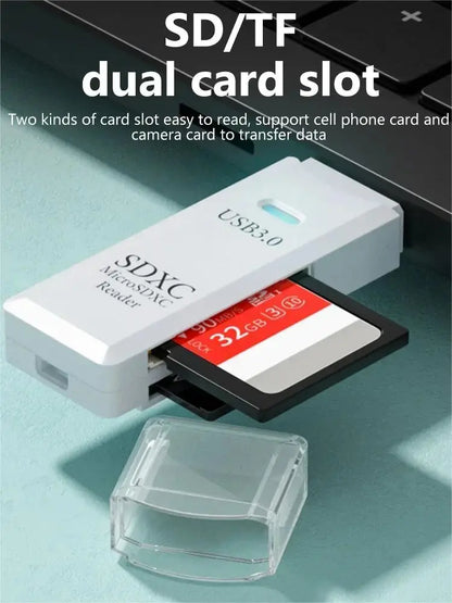 Leitor de cartões SD e microSD USB — opções 2.0 e 3.0