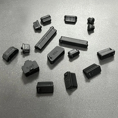 Protetores de silicone para portas de notebook — 16 peças