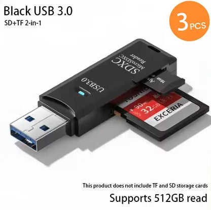 Leitor de cartões SD e microSD USB — opções 2.0 e 3.0