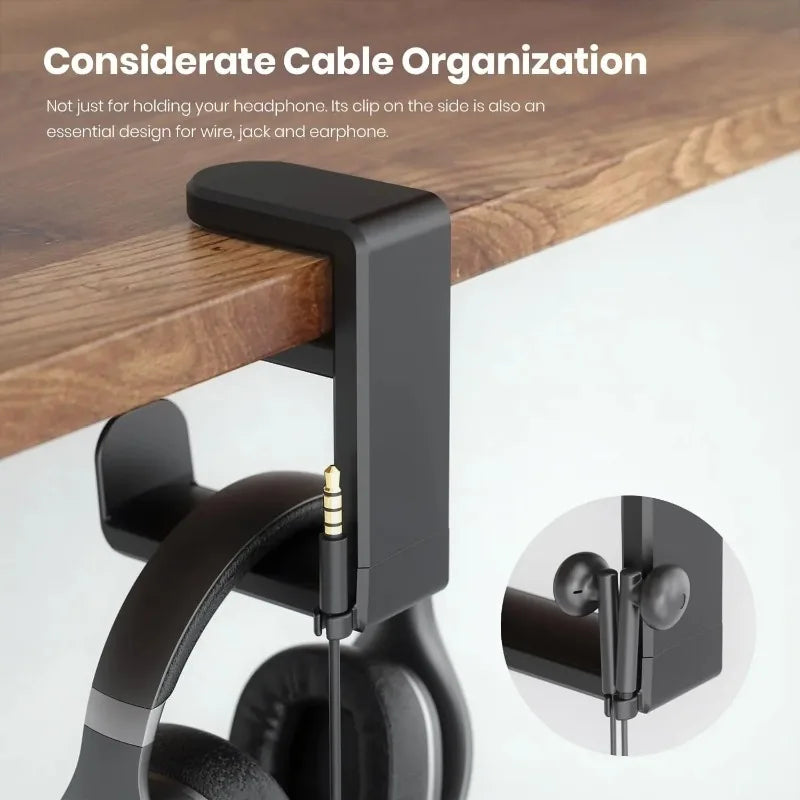 Suporte giratório para fones de ouvido