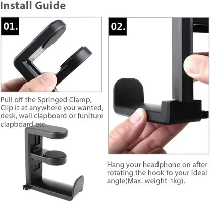 Suporte giratório para fones de ouvido