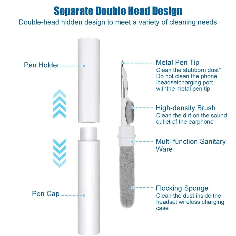 Caneta de limpeza para fones 3 em 1