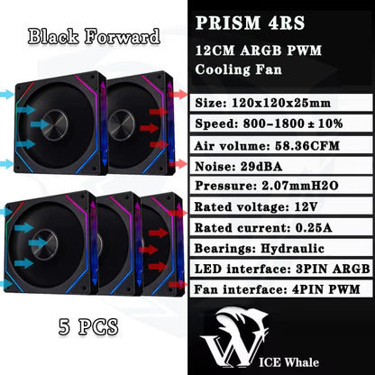 Ventoinha ICE Whale PRISM 4RS ARGB 120 mm