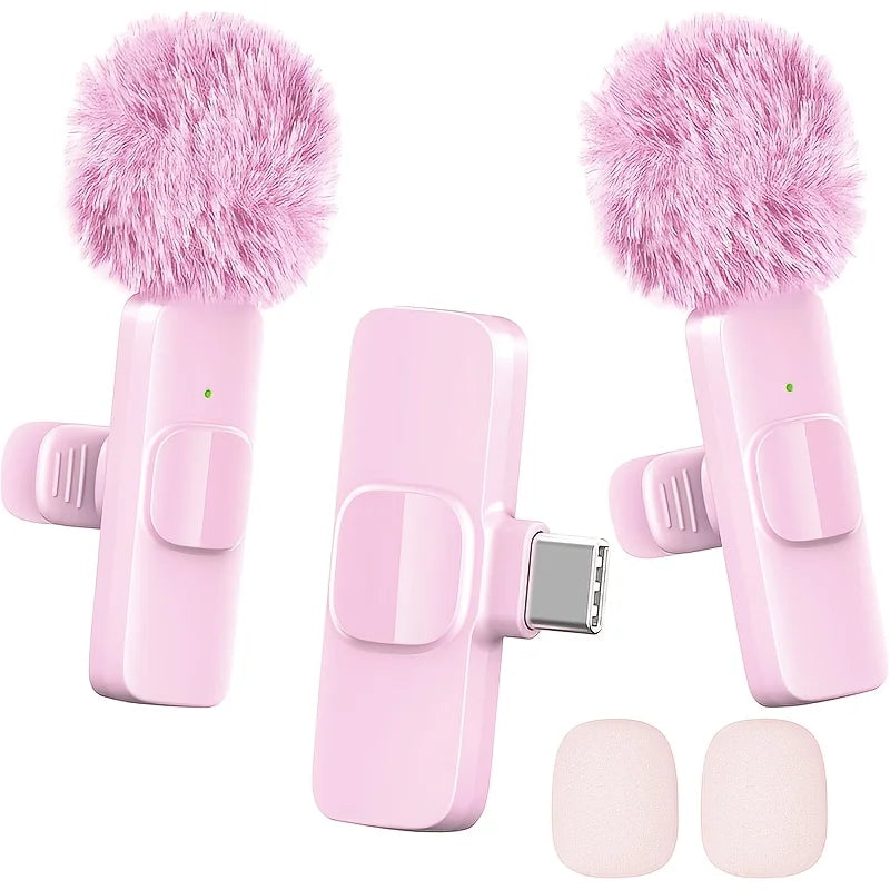 Microfone de lapela sem fio para celular
