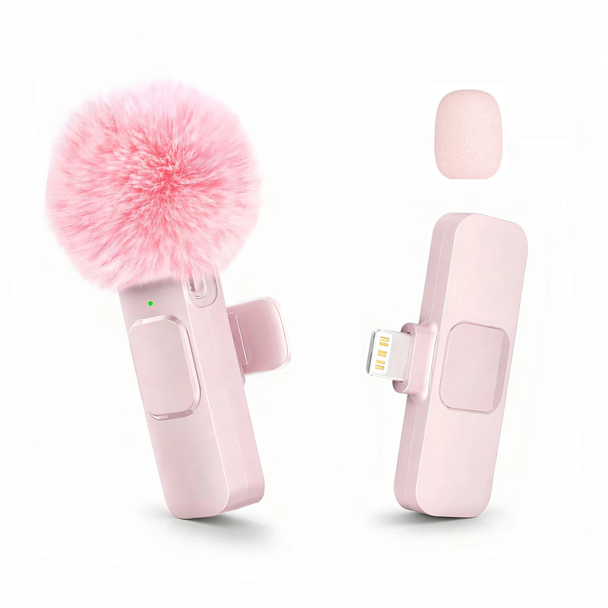Microfone de lapela sem fio com conector Lightning
