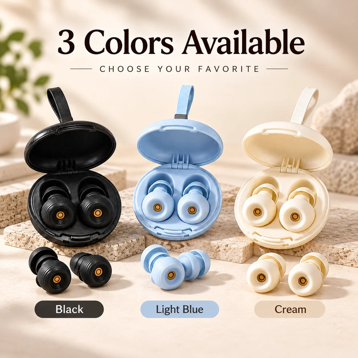 Protetores auriculares reutilizáveis de silicone
