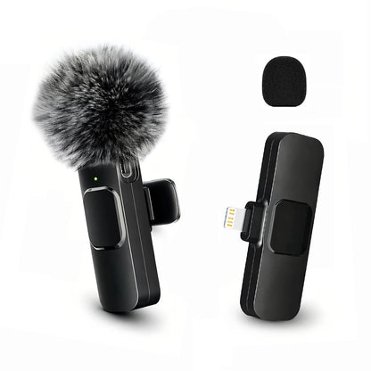Microfone de lapela sem fio com conector Lightning