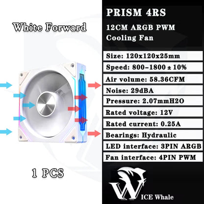 Ventoinha ICE Whale PRISM 4RS ARGB 120 mm