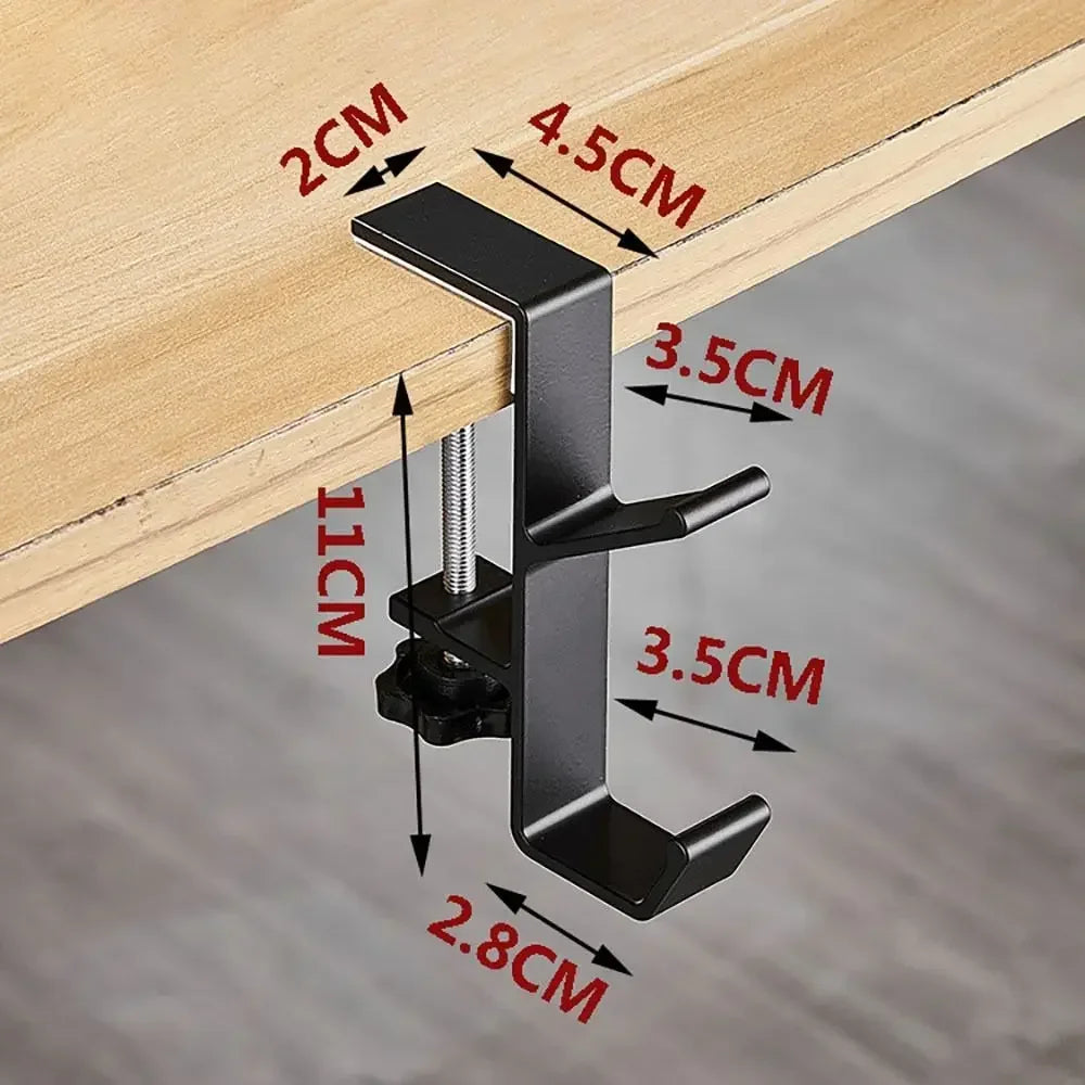 Suporte lateral de mesa para fones e acessórios