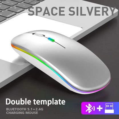 Mouse sem fio recarregável — opções de conexão