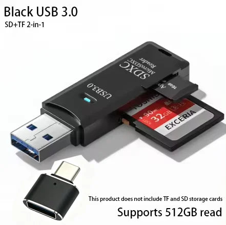 Leitor de cartões SD e microSD USB — opções 2.0 e 3.0