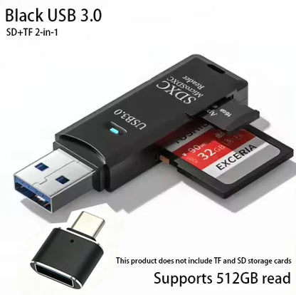 Leitor de cartões SD e microSD USB — opções 2.0 e 3.0