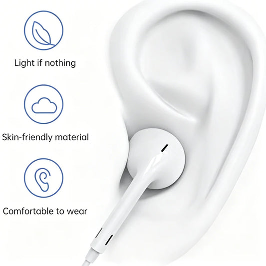 Fone de ouvido com fio XK e microfone