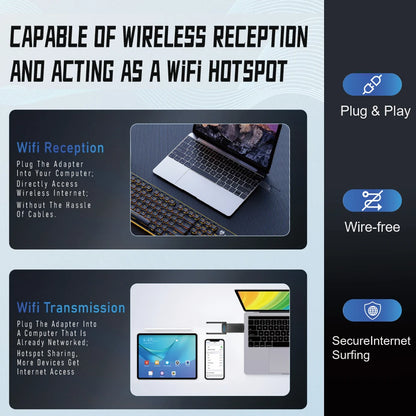 Adaptador Wi-Fi 6 USB 3.0 dual band