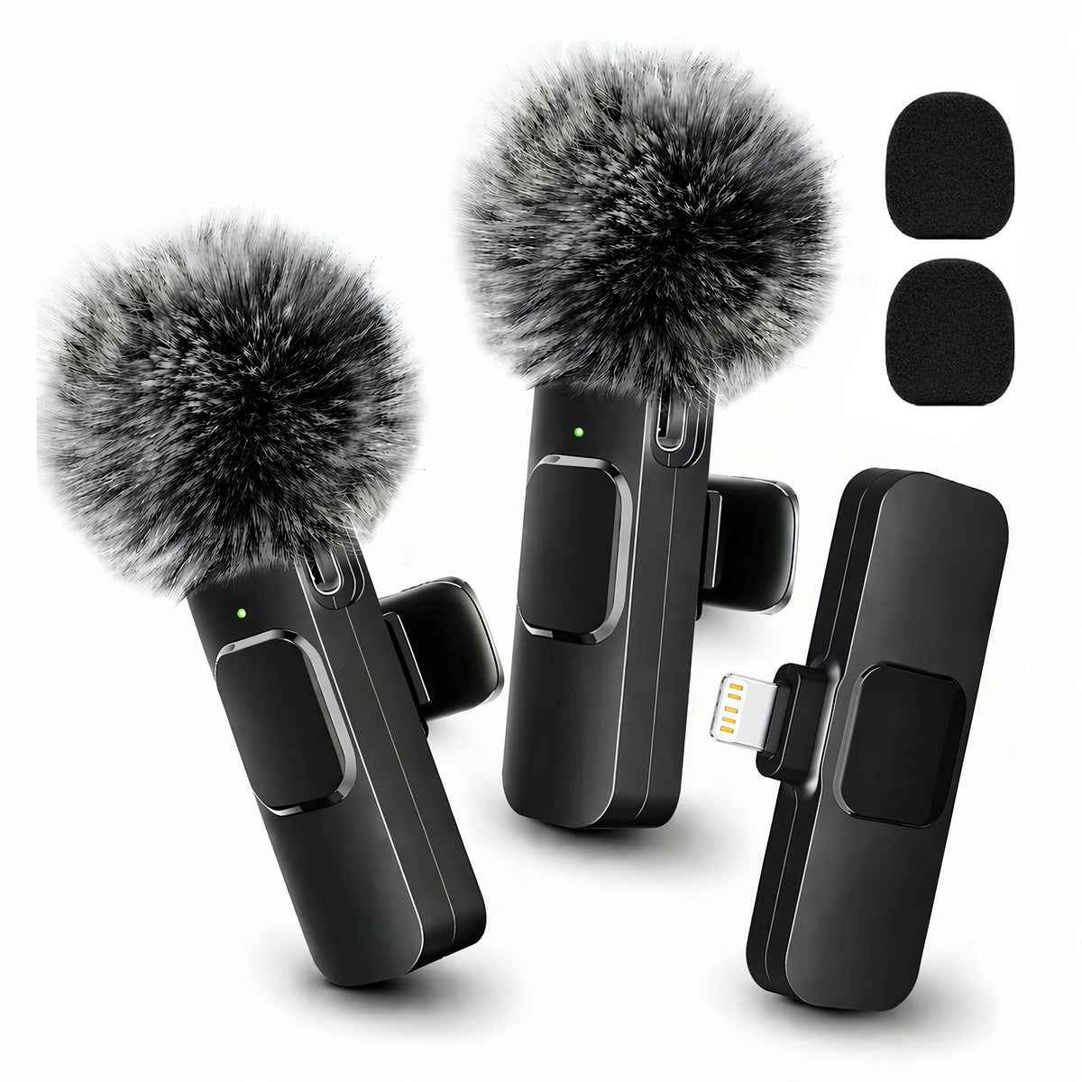 Microfone de lapela sem fio com conector Lightning