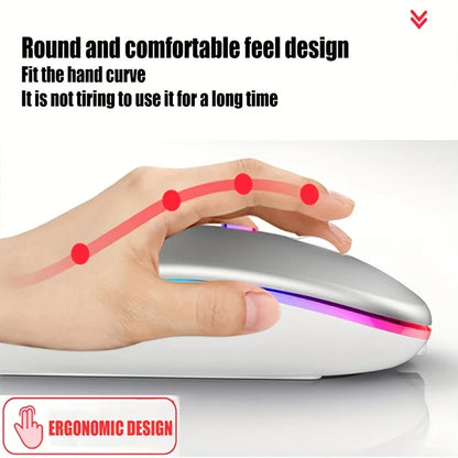 Mouse sem fio recarregável — opções de conexão
