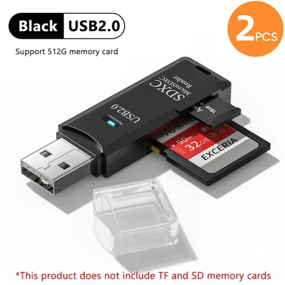 Leitor de cartões SD e microSD USB — opções 2.0 e 3.0