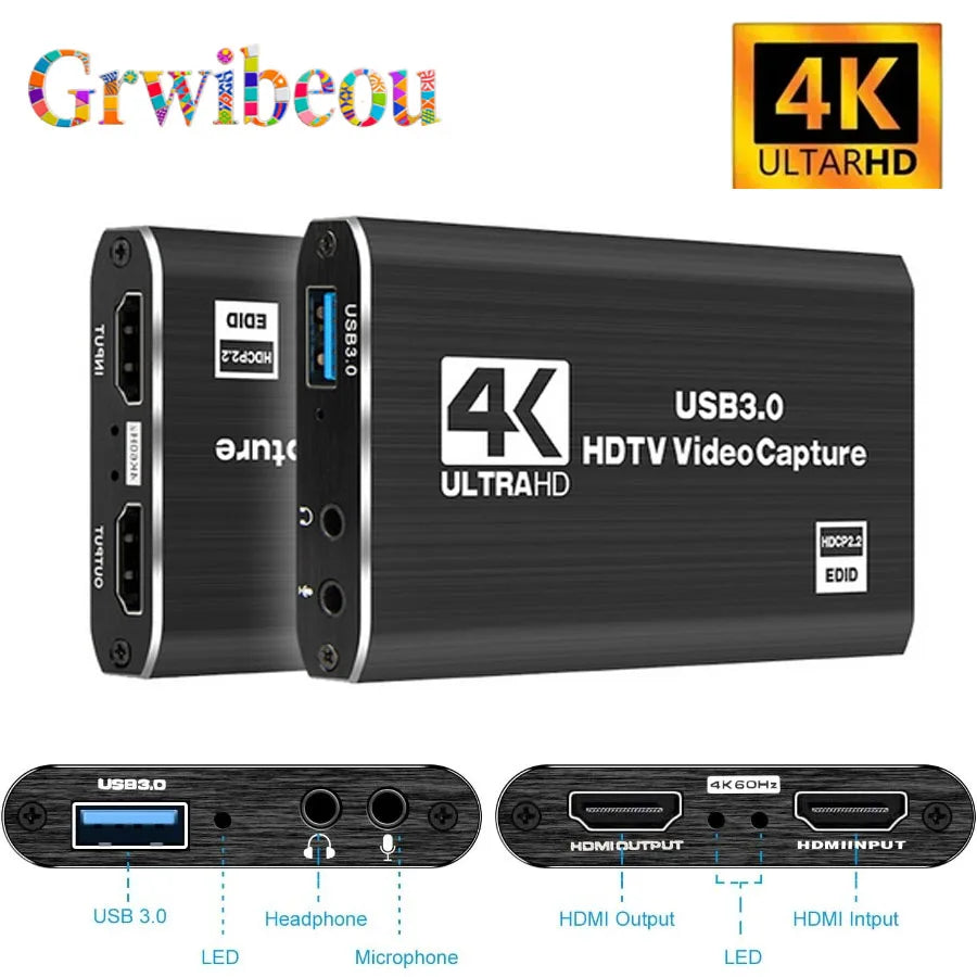 Placa de captura de vídeo HDMI para USB 3.0