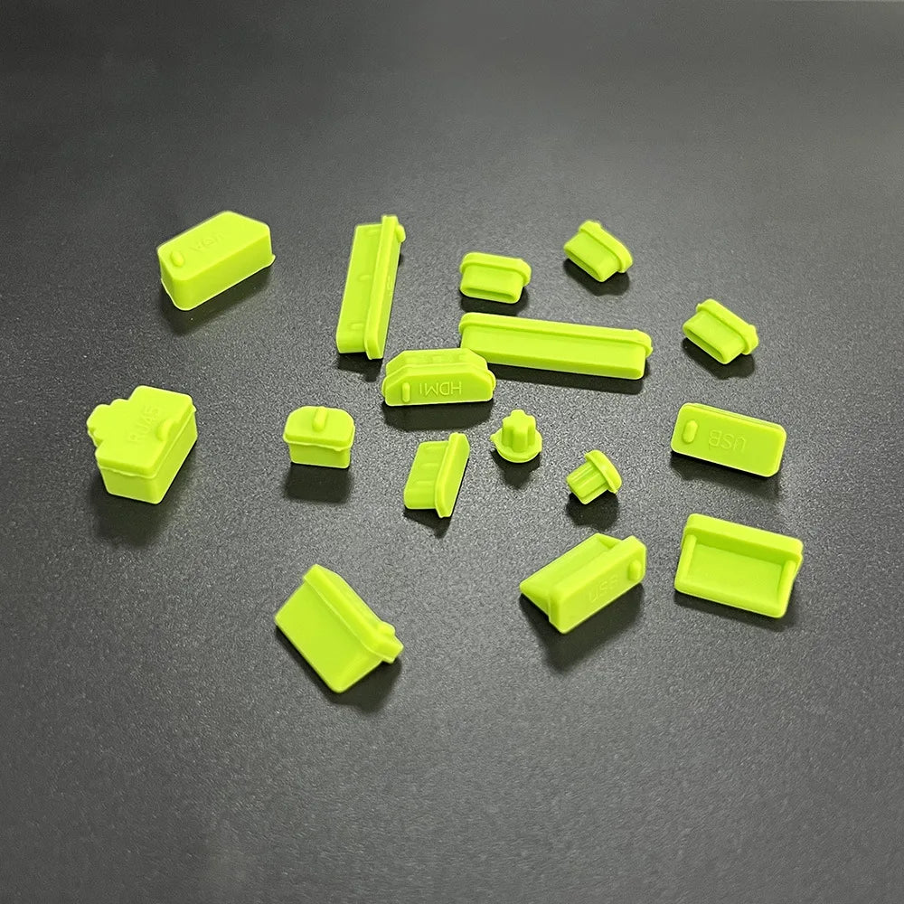 Protetores de silicone para portas de notebook — 16 peças