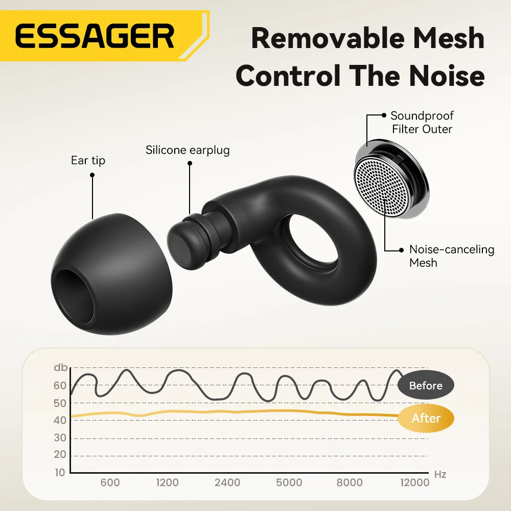 Protetores auriculares de silicone ESSAGER