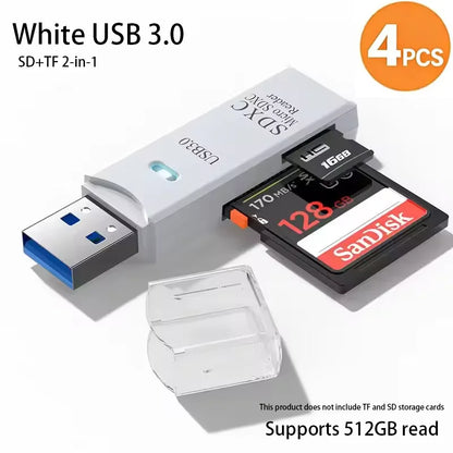 Leitor de cartões SD e microSD USB — opções 2.0 e 3.0