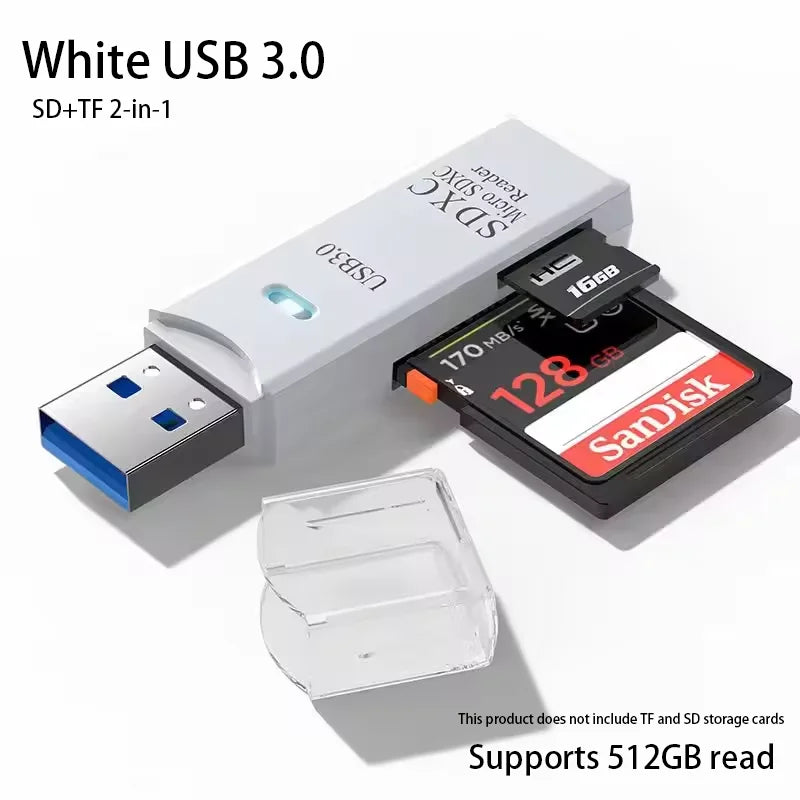 Leitor de cartões SD e microSD USB — opções 2.0 e 3.0