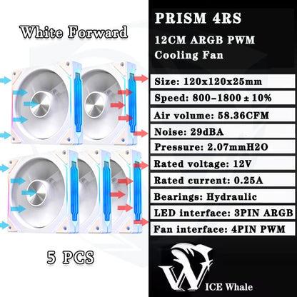 Ventoinha ICE Whale PRISM 4RS ARGB 120 mm
