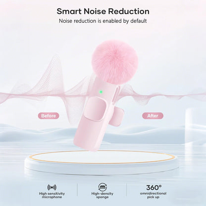 Microfone de lapela sem fio USB-C