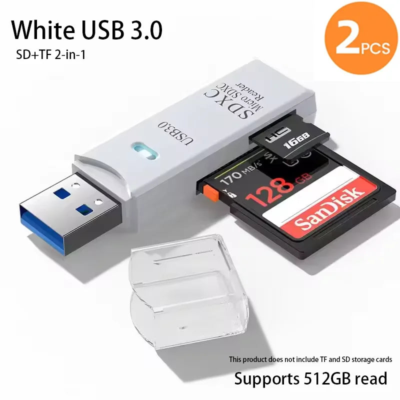 Leitor de cartões SD e microSD USB — opções 2.0 e 3.0