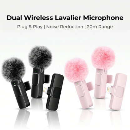 Microfone de lapela sem fio com conector Lightning