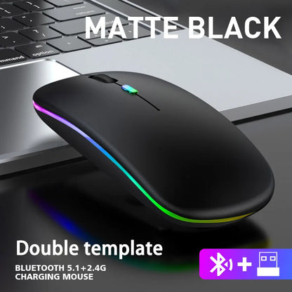 Mouse sem fio recarregável — opções de conexão
