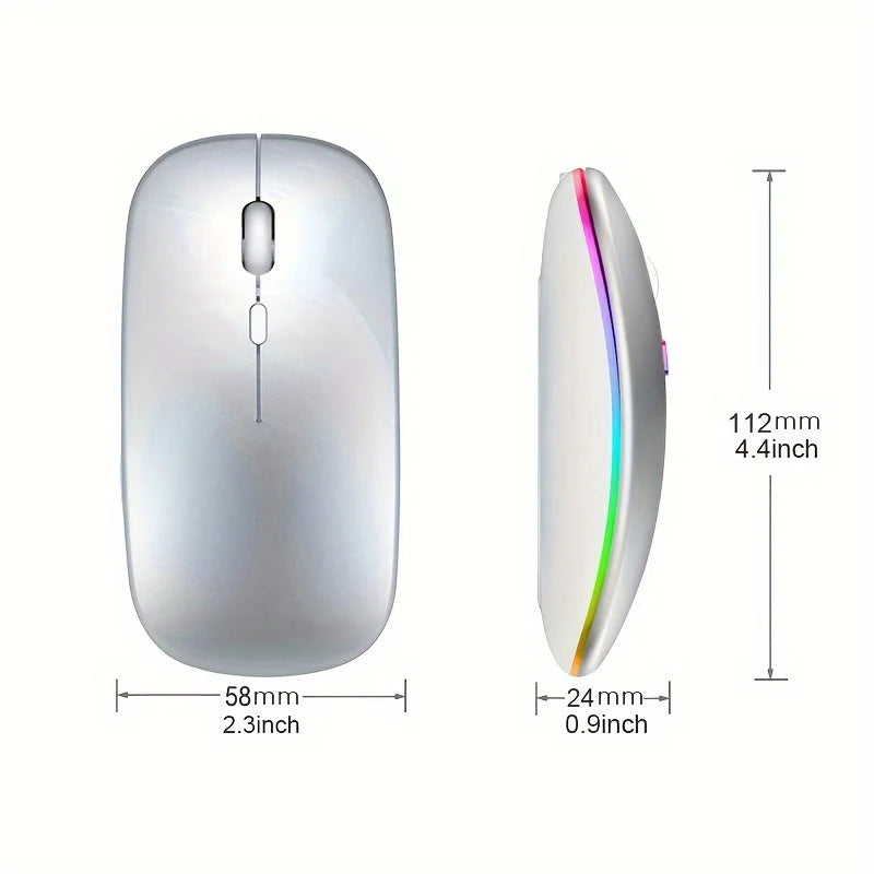 Mouse sem fio recarregável — opções de conexão