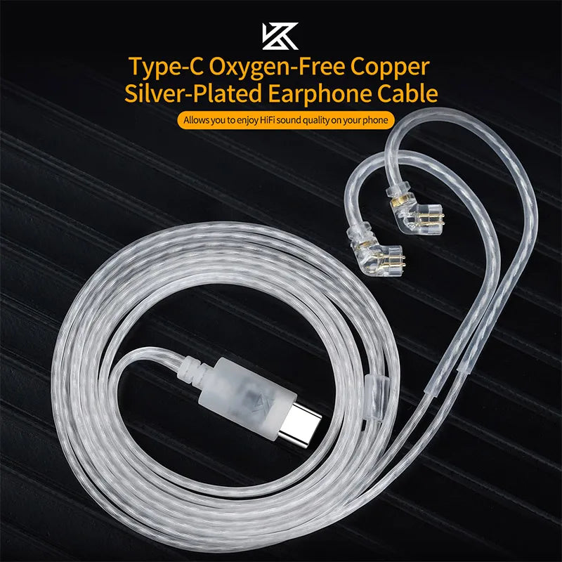 Cabo KZ para fones de ouvido com conexão 2 pinos