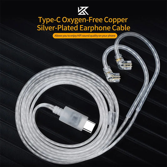 Cabo KZ para fones de ouvido com conexão 2 pinos