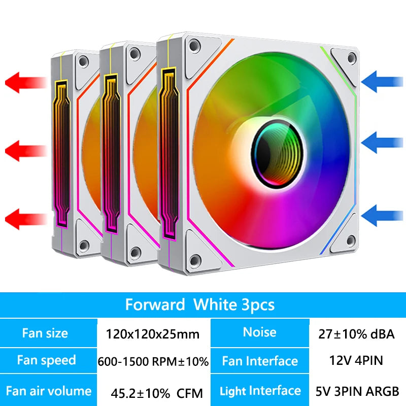 Ventoinha Veebyte PRISM 4 PRO ARGB 120 mm