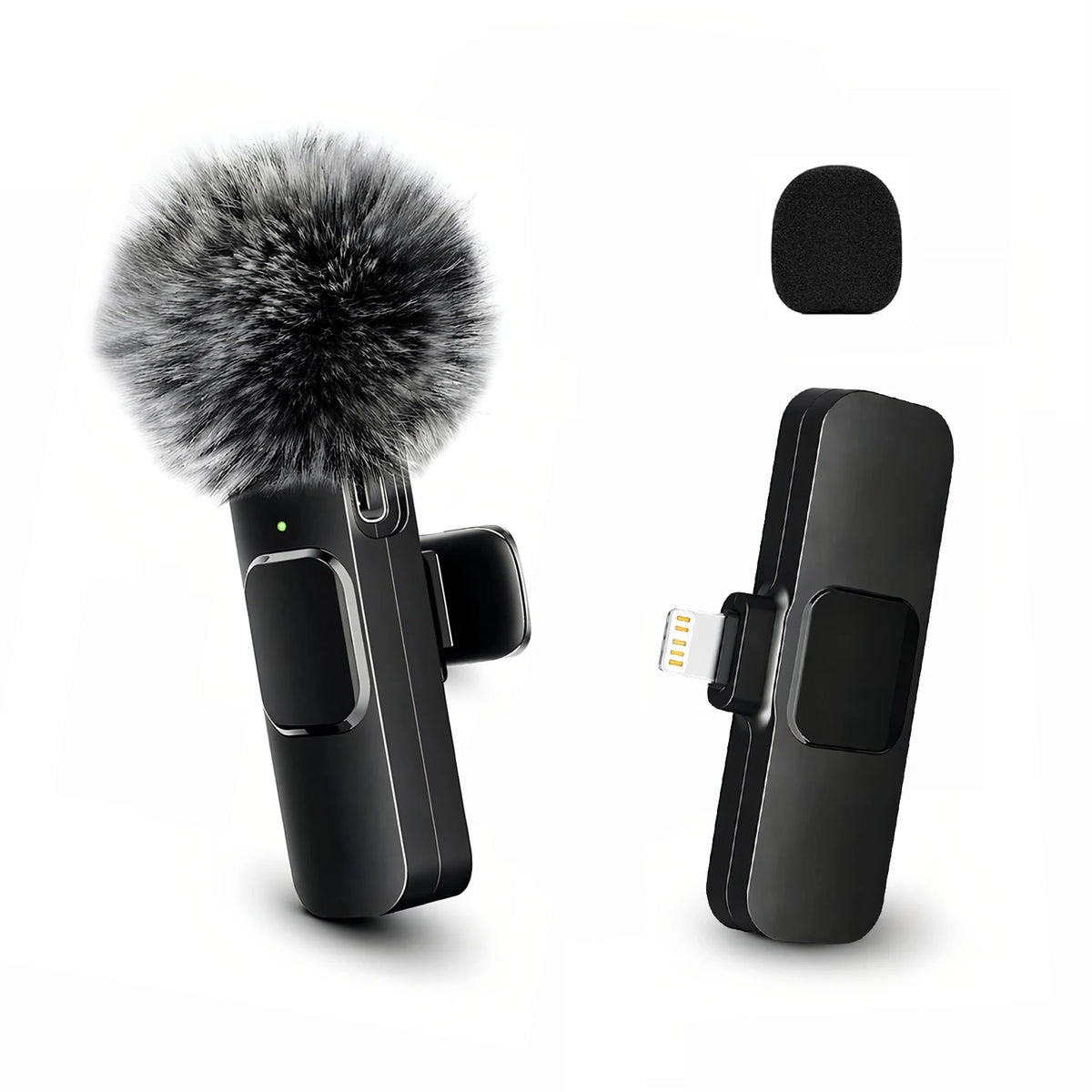Microfone de lapela sem fio com conector Lightning