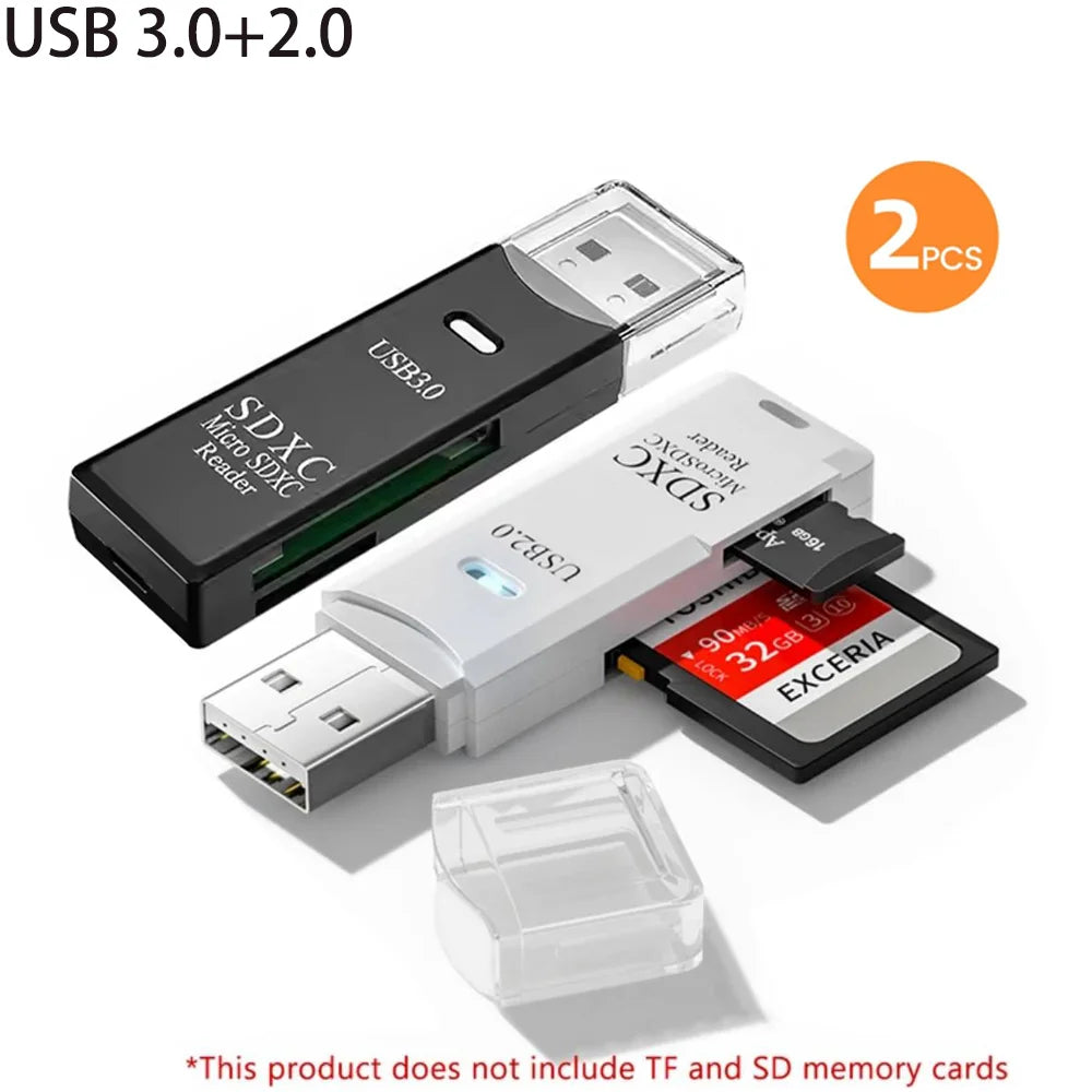 Leitor de cartões SD e microSD USB — opções 2.0 e 3.0