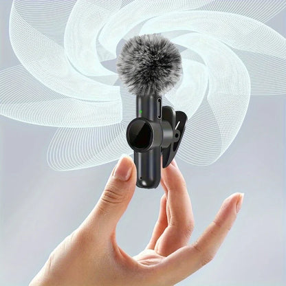 Microfone de lapela sem fio mini para celular