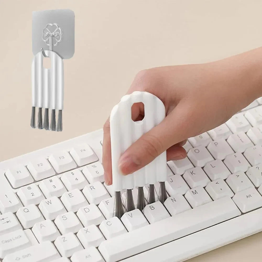 Escova flexível para limpeza de teclados e frestas