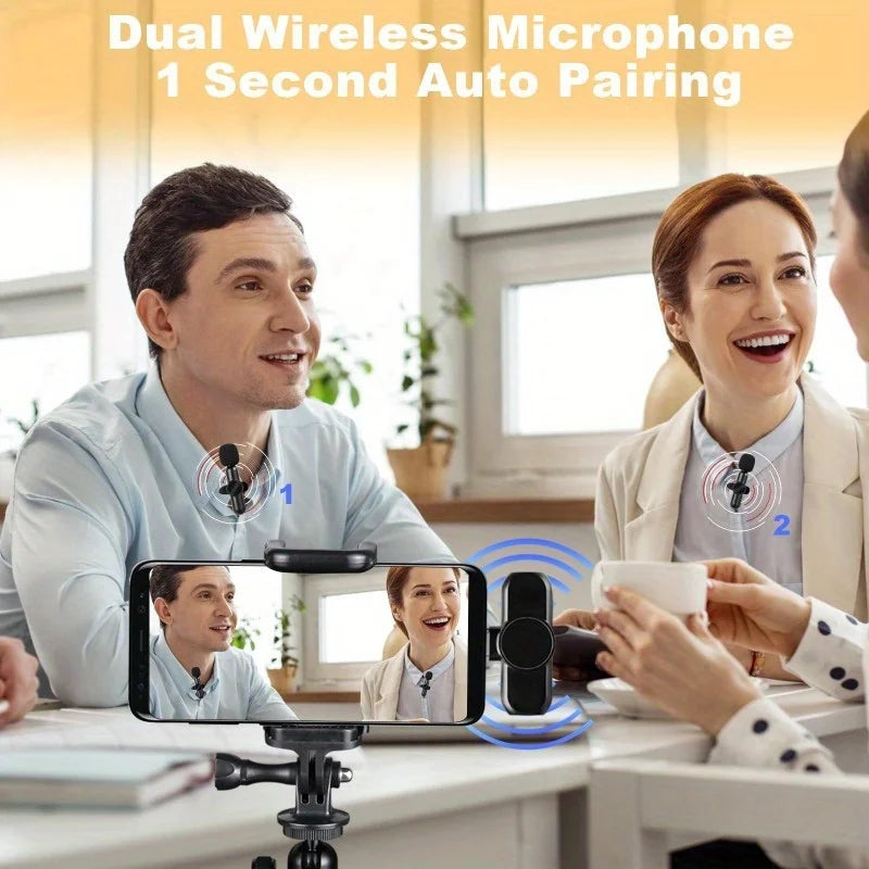 Microfone de lapela sem fio mini para celular