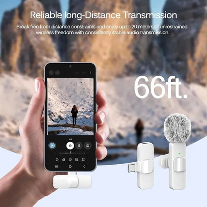 Microfone de lapela sem fio para celular